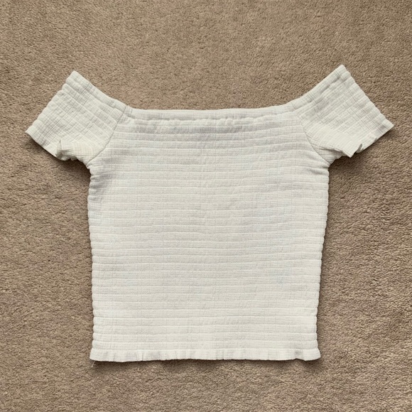 DYNAMITE | White Off-Shoulder Top - Picture 1 of 3